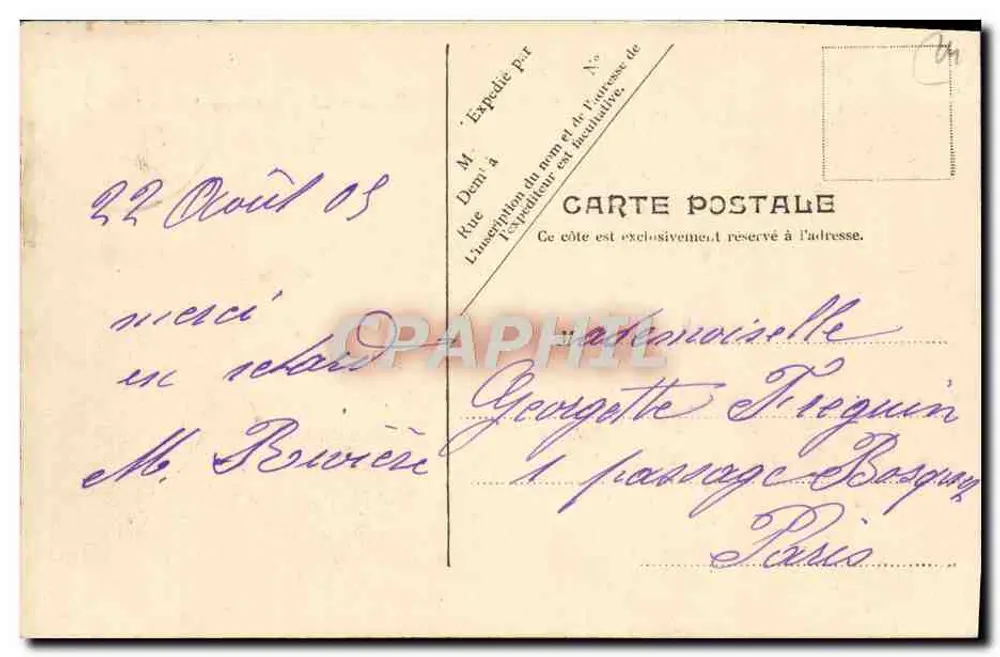 Beuzeval — Avenue Victor Leseine — Editore Parigi, No. 8 - Verso