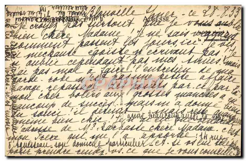 Blonville-sur-Mer — Ansicht der Terrasse des Grand Hotels — LL Nr. 13 - Rückseite