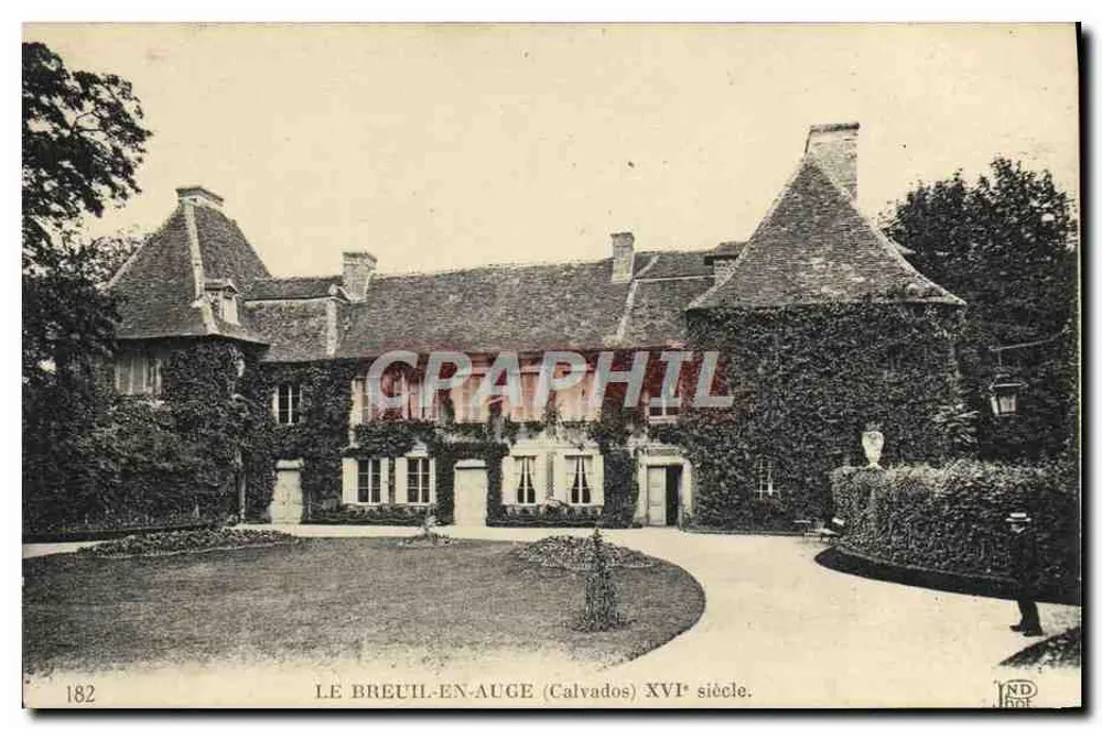 Le Breuil-en-Auge (Calvados) — Castelo do século XVI — Imp. Créteil, n°182 - Frente