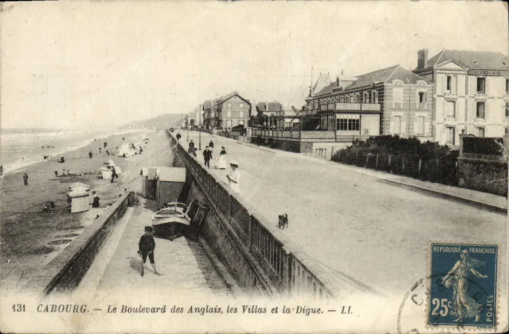 Cabourg — Der Boulevard der Engländer, die Villen und der Damm — LL, n°431 - Vorderseite