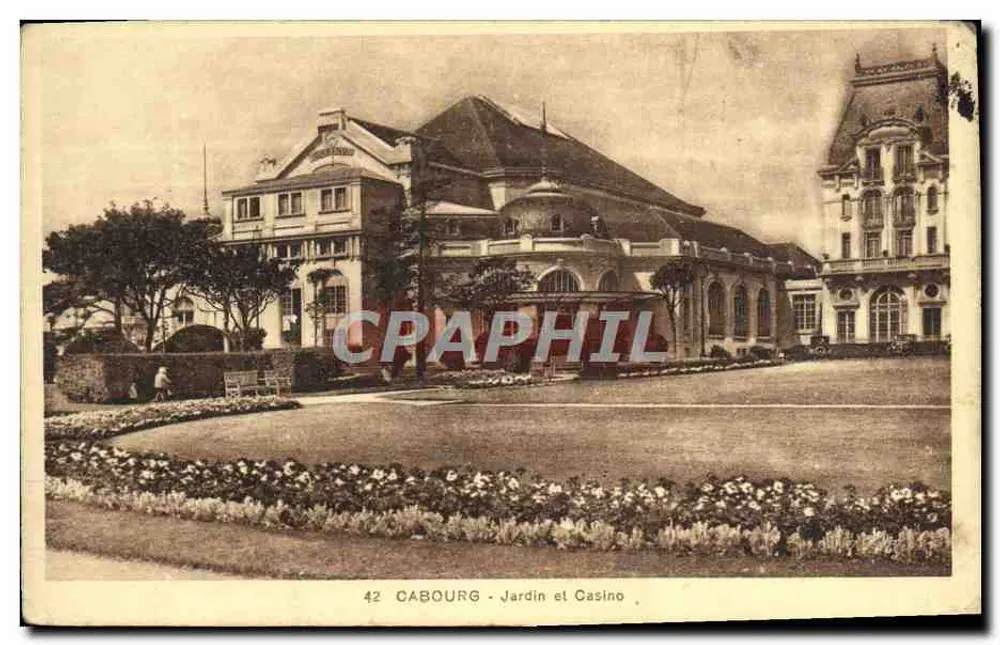 Cabourg - Giardino e Casinò — Editore A. Puvé, n°42 - Recto
