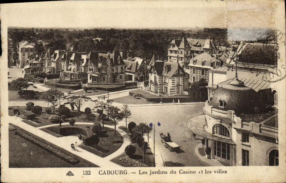 Cabourg — Die Gärten des Casinos und die Villen — Verlag ARA, Nr. 132 - Vorderseite