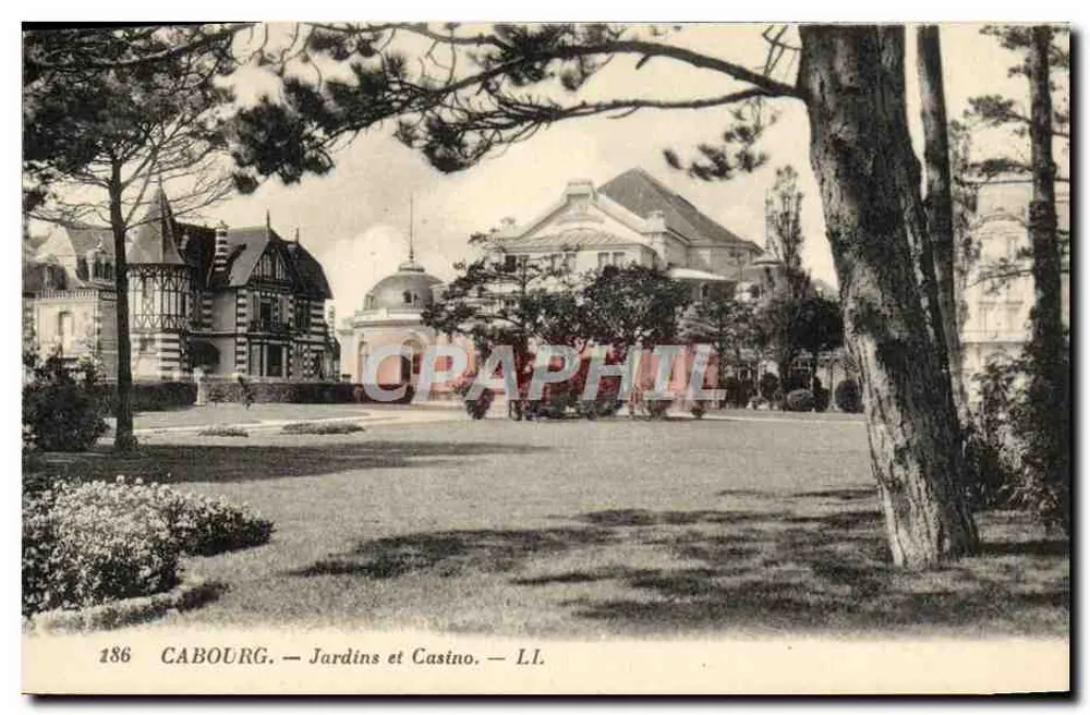 Cabourg — Jardins e Casino — L.L. n°186 - Frente