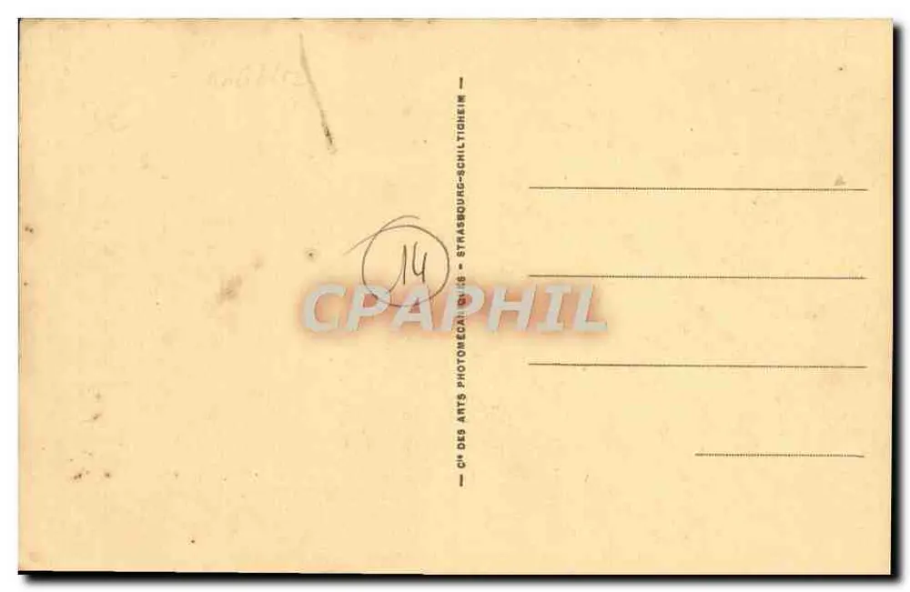 Cabourg — A praia e a dique — Bilhete postal antigo 105 - Verso