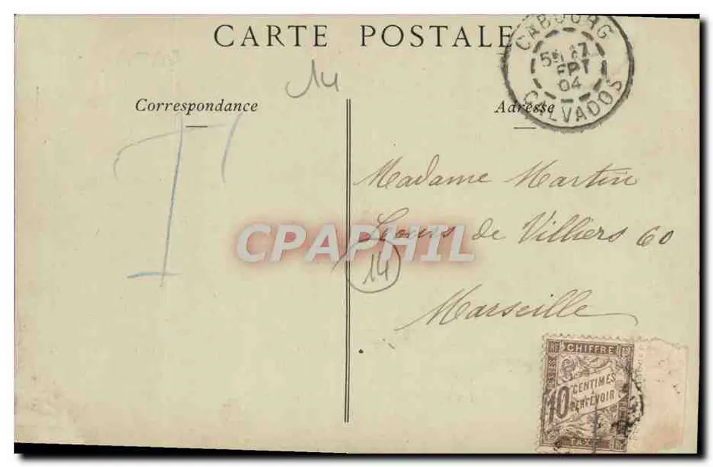 Cabourg — Os Chalets — Coleção ND. Fot. - Verso