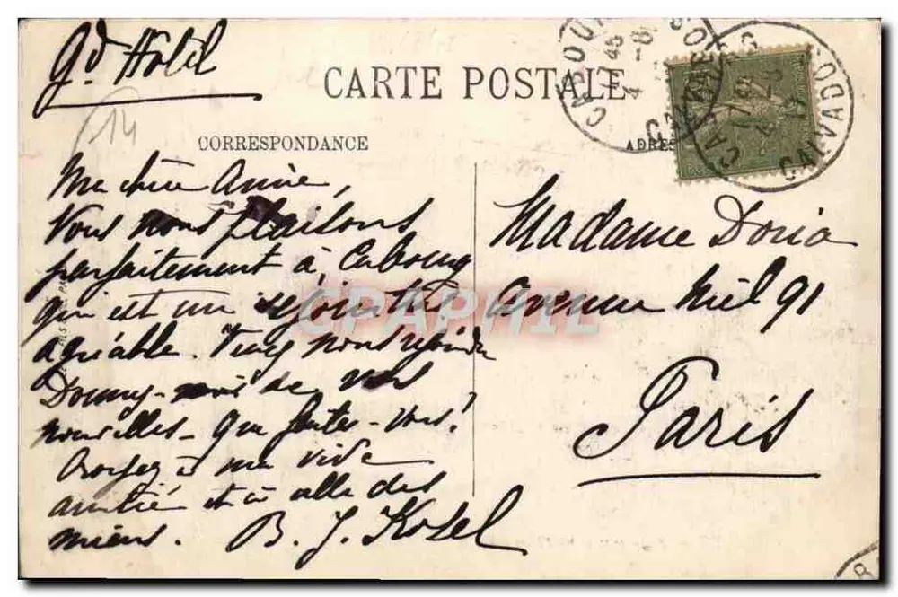 Cabourg — Panorama e as Villas — LL. n°31 - Verso