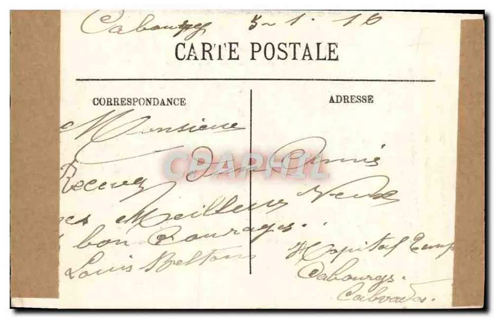Cabourg — A Avenida da Mar — LL. n°41 - Verso
