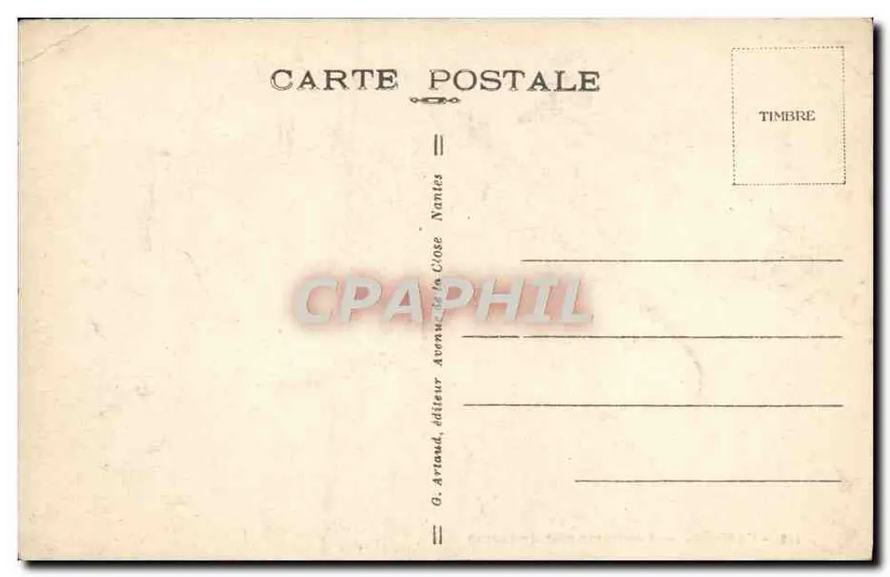 Cabourg — Panorama tirado do Casino — G. Ariand, editor Nantes - Verso