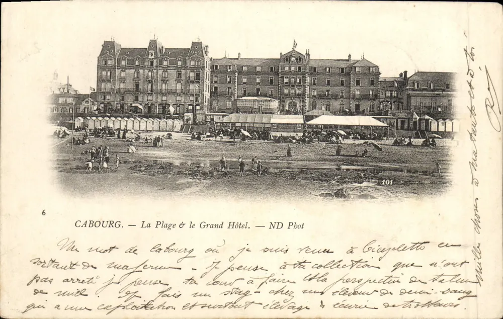Cabourg — A Praia & o Grand Hôtel — ND Pbot - Frente