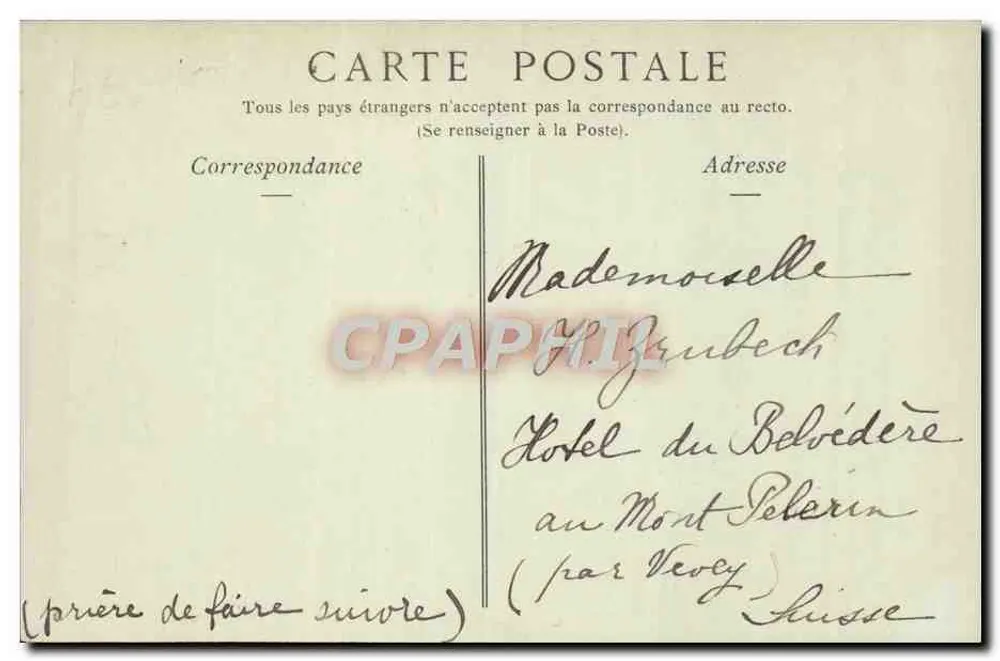 Cabourg — Die Strandpromenade, Aufnahme von der Digue — Sammlung ND. Fot. Marguerite - Rückseite