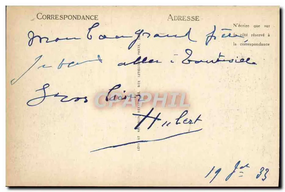 Cabourg — La Terrasse — LL - Verso