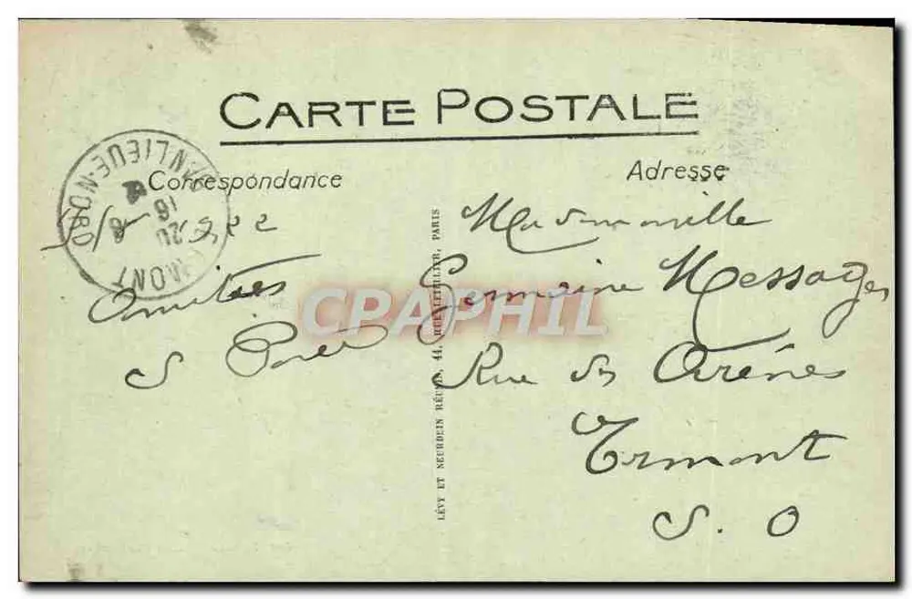 Cabourg — Przylądek i plaża — LL. — Wydawnictwo Specjalne Gaston Chandivert - Rewers