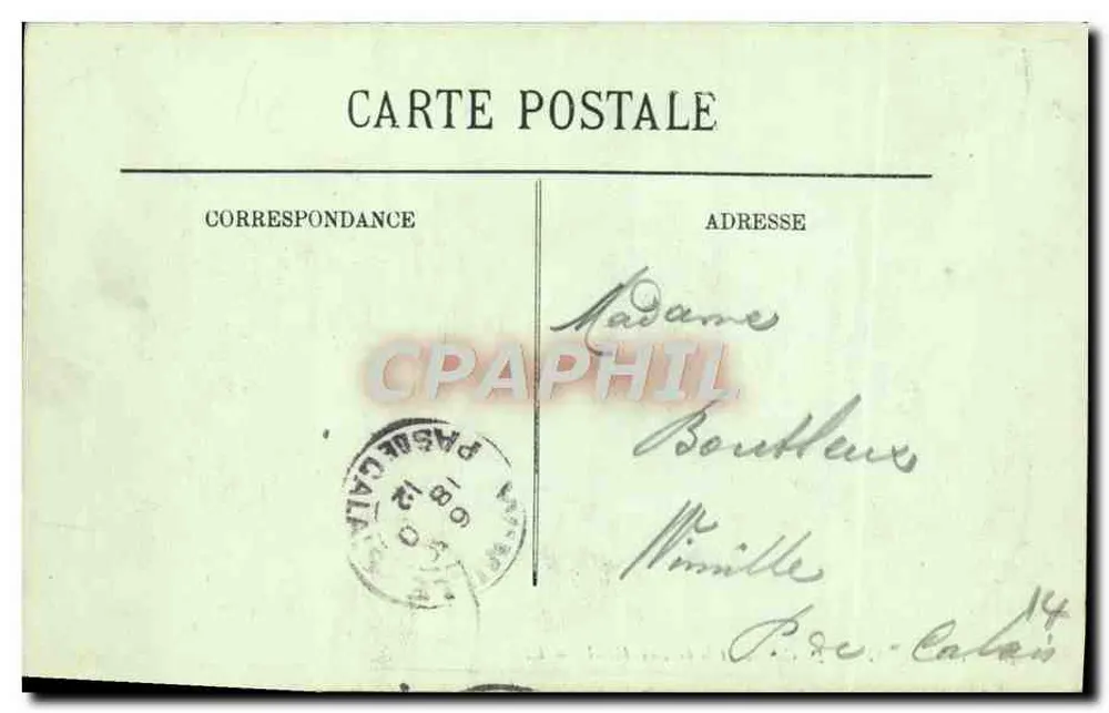 Cabourg — Das Casino und das Grand Hotel — Verlag nicht sichtbar, Seriennummer 20 - Rückseite