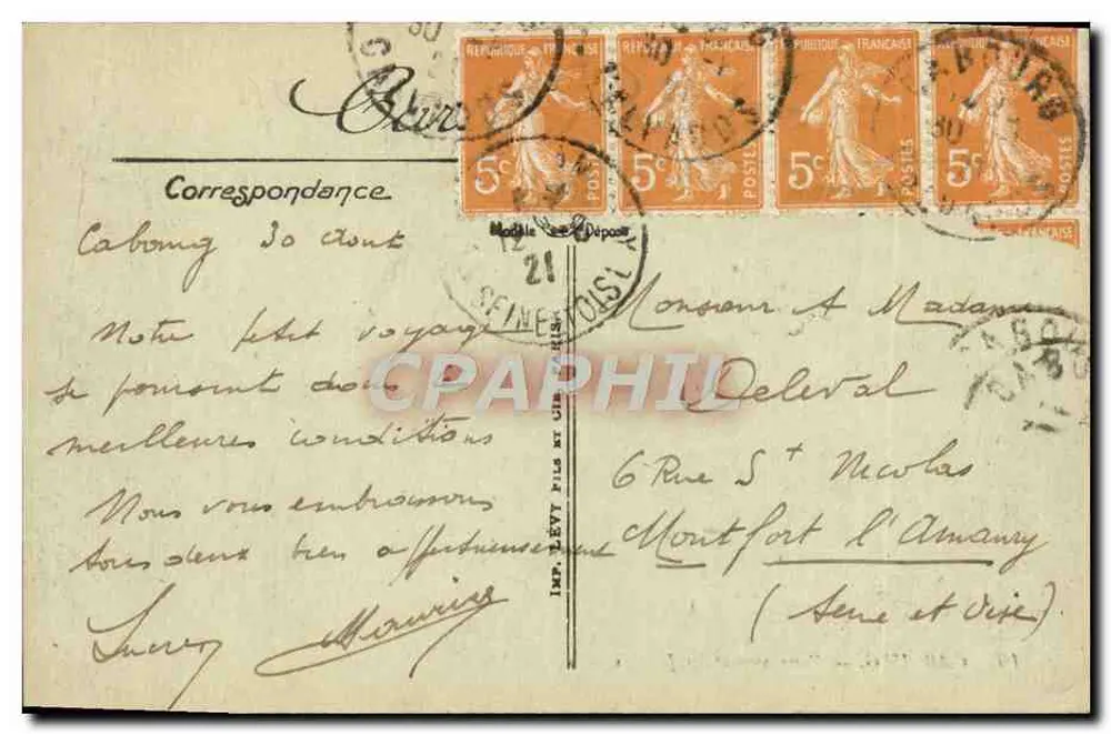 Cabourg — Panorama e os Jardins — LL. n°16 - Verso