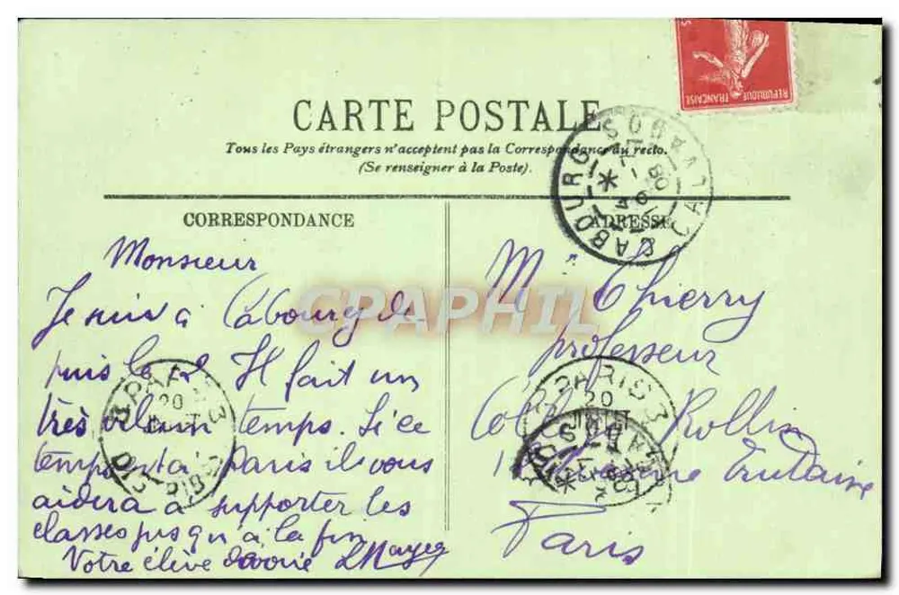 Cabourg — Die Strände — Blick zum Grand Hotel — LL. — n°49 - Rückseite