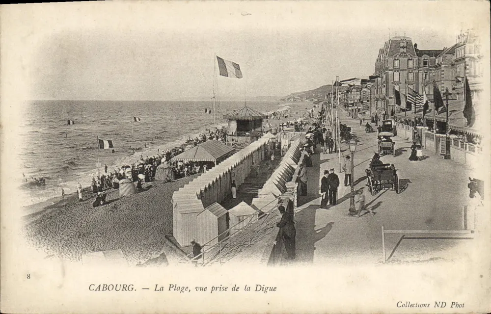 Cabourg — Der Strand, Ansicht vom Digue — Sammlung ND Phot - Vorderseite