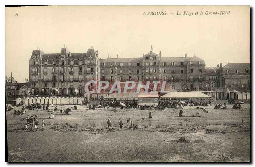 Cabourg — Die Strandpromenade und das Grand-Hôtel — N.Y. Flage - Vorderseite