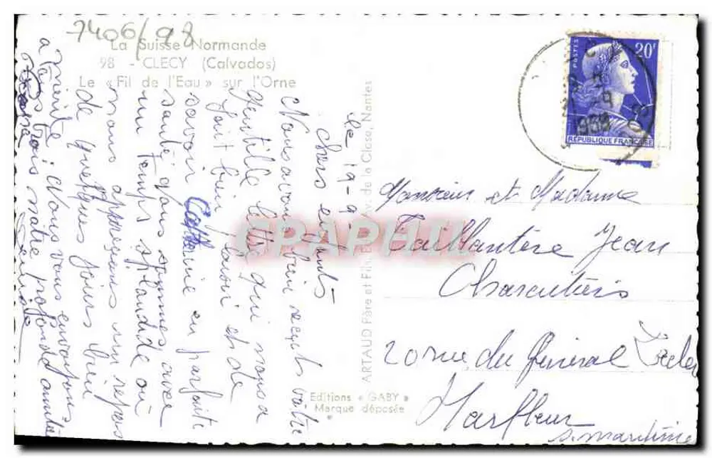 O «Fil de l'Eau» sobre a Orne — CLECY (Calvados) — Éditions GABY - Verso