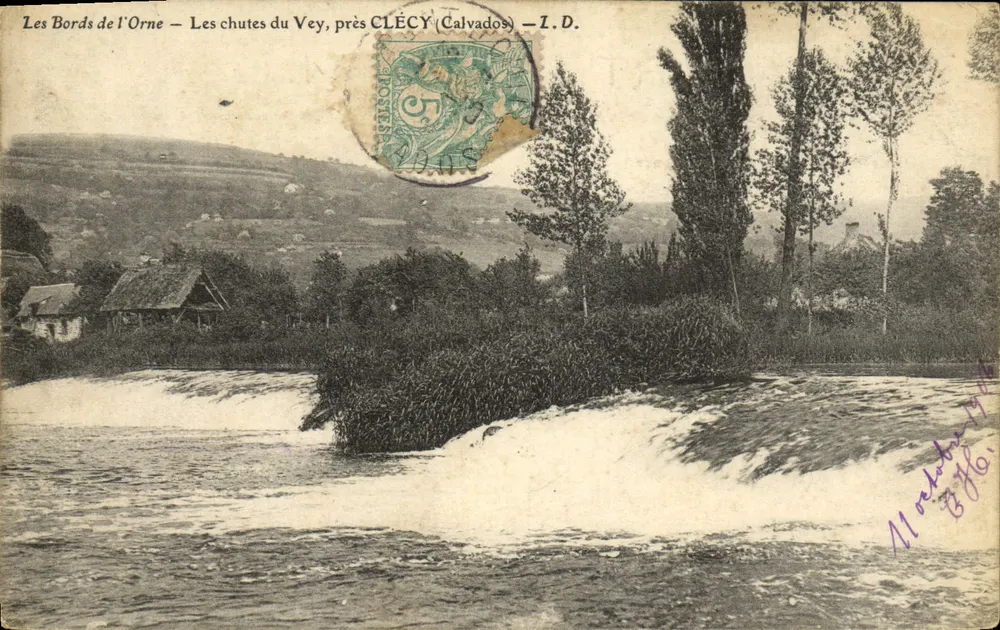 As margens do Orne — As quedas do Vey, perto de CLÉCY (Calvados) — L.D. - Frente