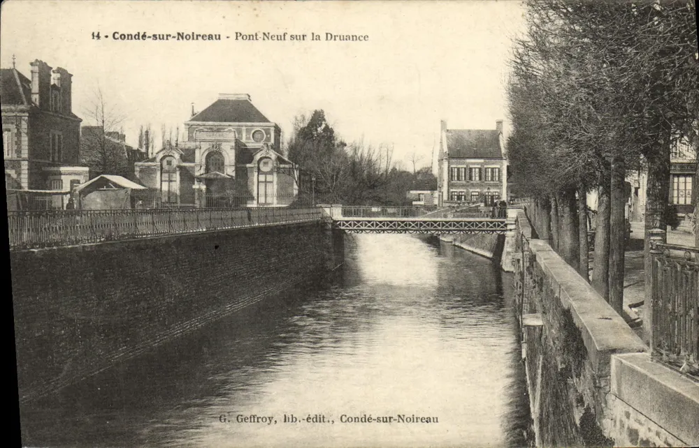 Condé-sur-Noireau — Neuer Brücke über die Druance — G. Geffroy, hb.-édit., Condé-sur-Noireau - Vorderseite