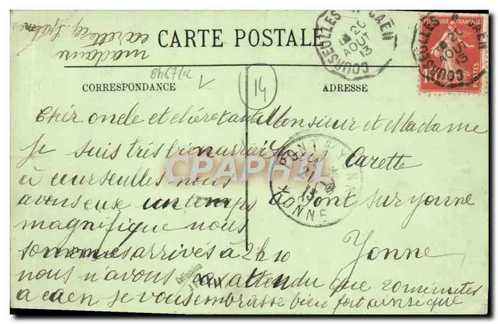 COURSEULLES — As Cabines e a Praia — LL. - Verso