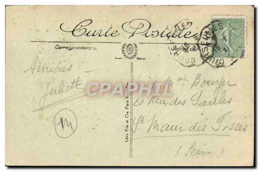 Courseulles — O Ponte da Seulles — LL - Verso