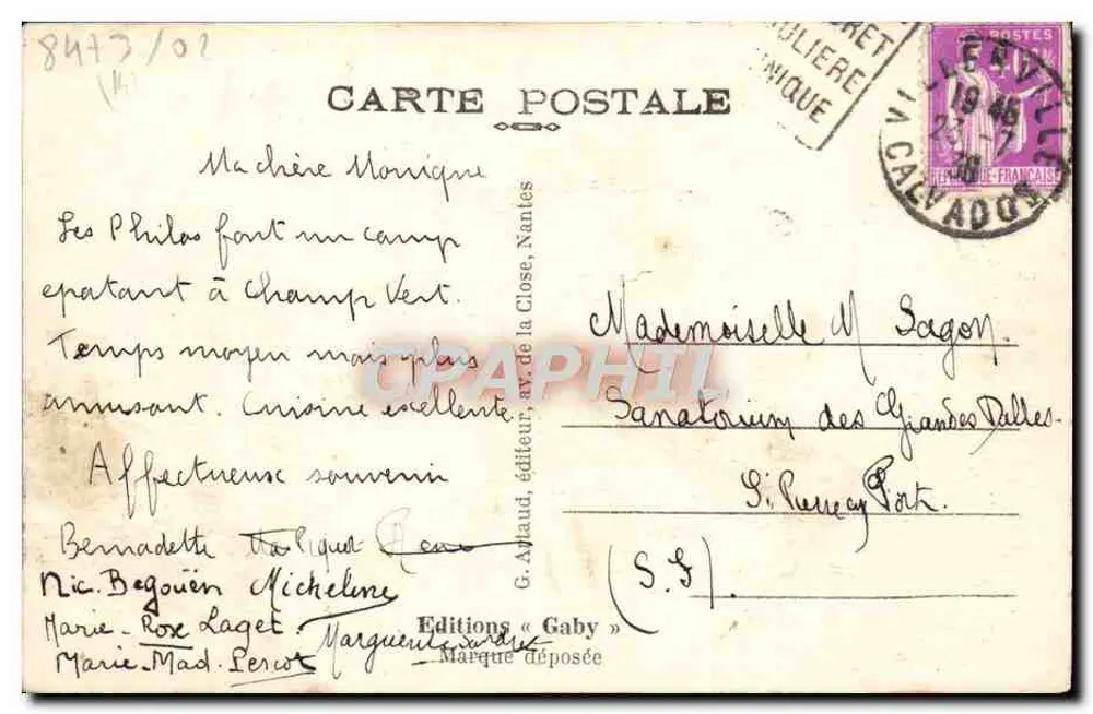 Der See von CRICQUEBOEUF, nahe Villerville-sur-Mer (Calvados) — Verlag Gaby, Nr. 2 - Rückseite