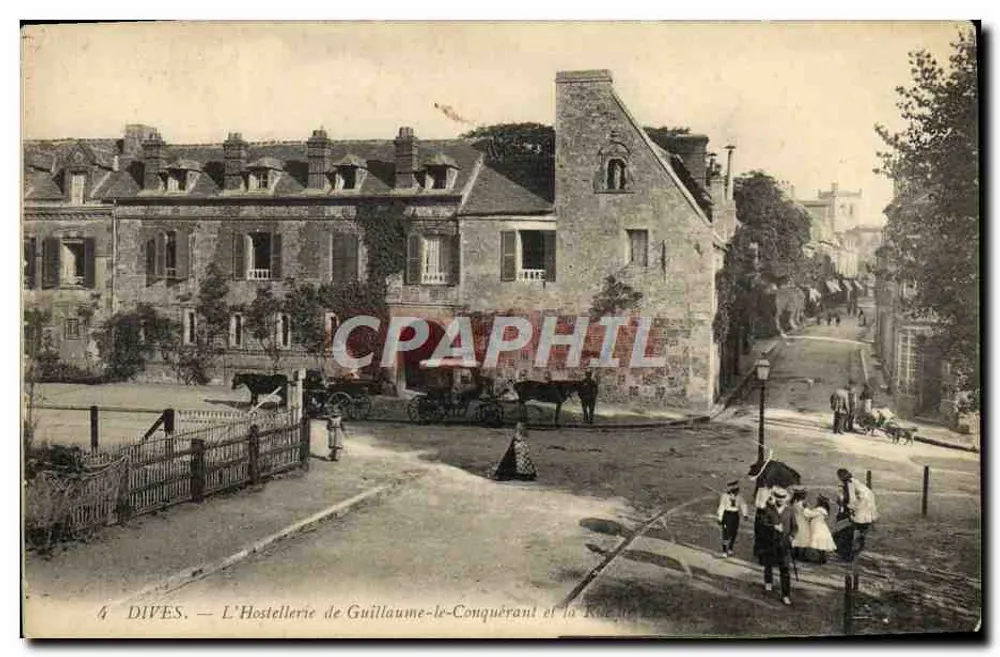 Dives — Die Hostellerie de Guillaume-le-Conquérant und die Rue de la Conquête — unbekannter Verleger, Nr. 4 - Vorderseite