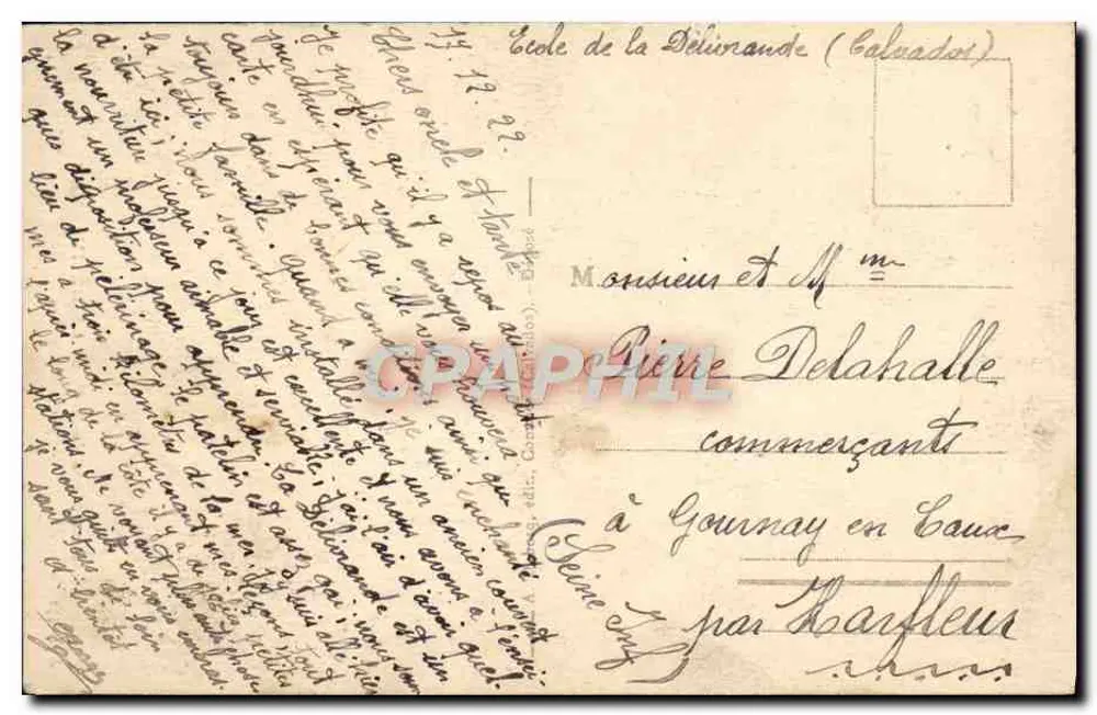 Aux pieds de N.-D. de La Délivrande — éditeur A+D 571 - Verso
