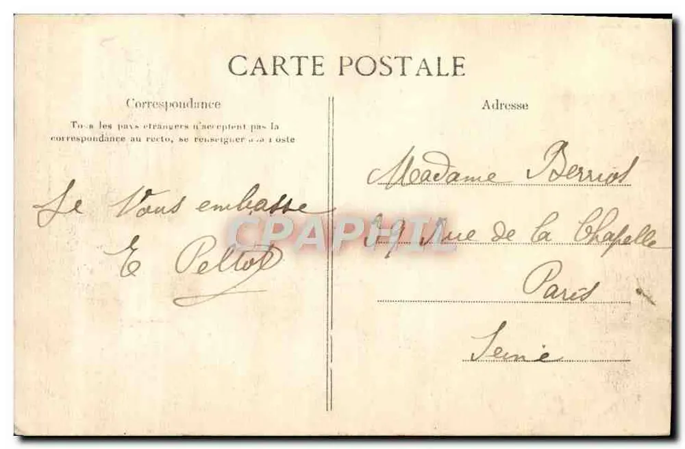 Souvenir de la Delvranne — cartão postal ilustrado — editor não visível - Verso