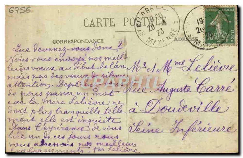 Souvenir de la Délivrande — A+D 21 - Verso