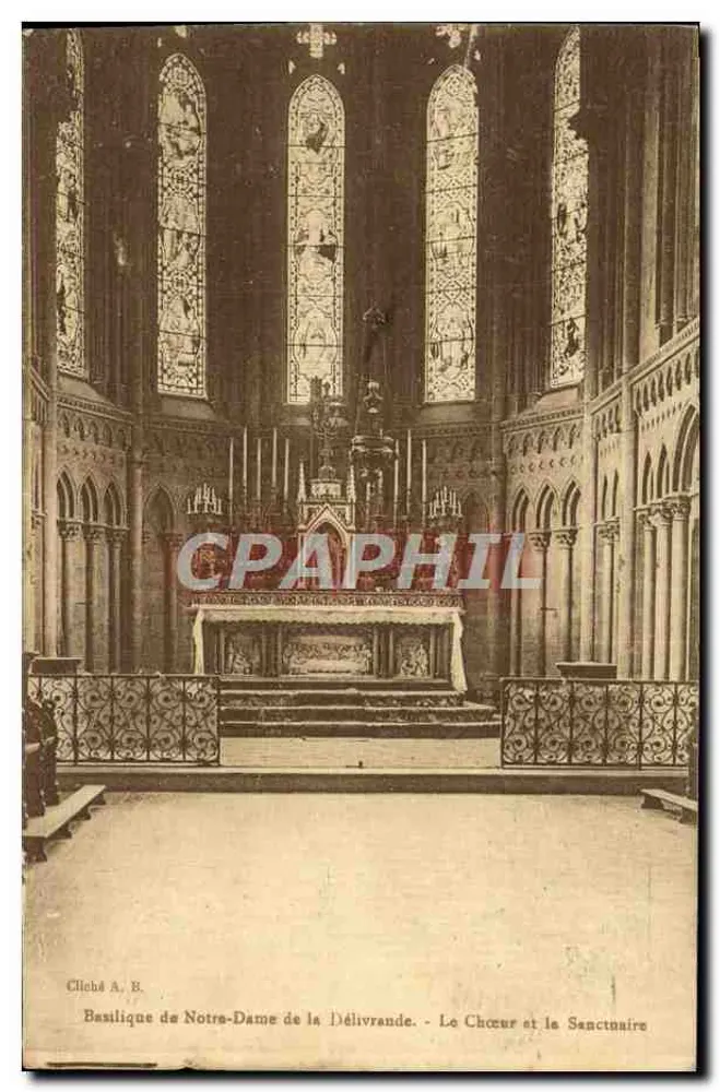 Basilique Notre-Dame de la Délivrande — Der Chor und der Heilige Raum — Cliché A. B. - Vorderseite