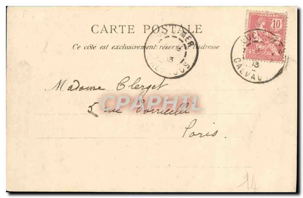 Luc-sur-Mer — A Maré subindo — J. Baguaut, Caren (depositado) n°172 - Verso