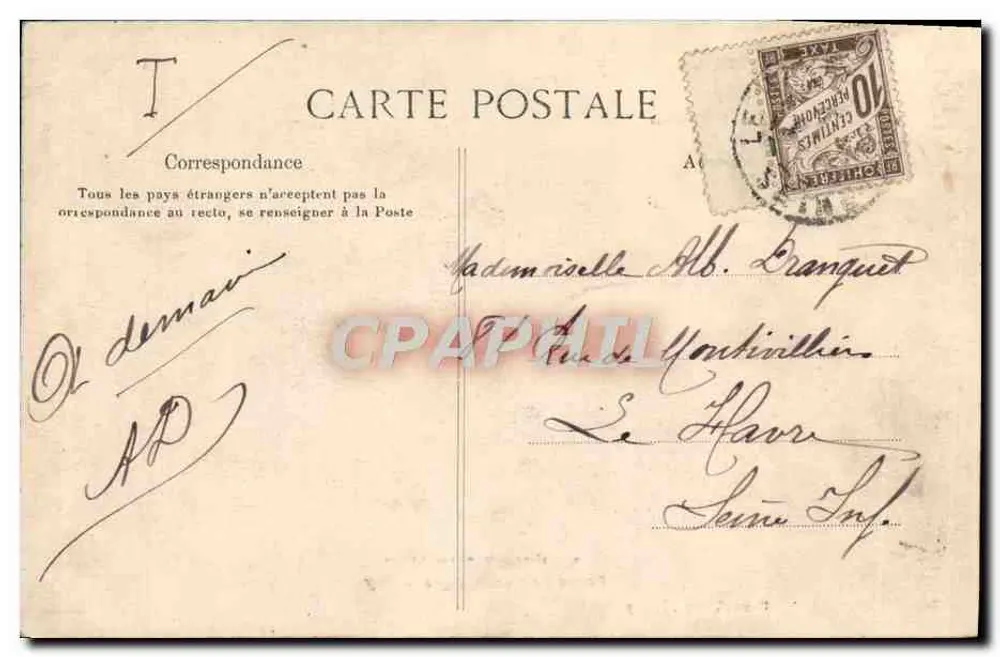 Rodovia de Cherbourg a Isigny-sur-Mer — Isigny-sur-Mer — Renouh imp., Isigny - Verso