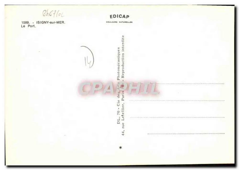 Isigny-sur-Mer — O Porto — Édicap Dor de Natureza - Verso