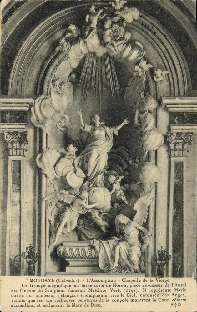 Mondaye (Calvados) - A Assunção - Capela da Virgem - obra de Melchior Verly (1742) - Frente