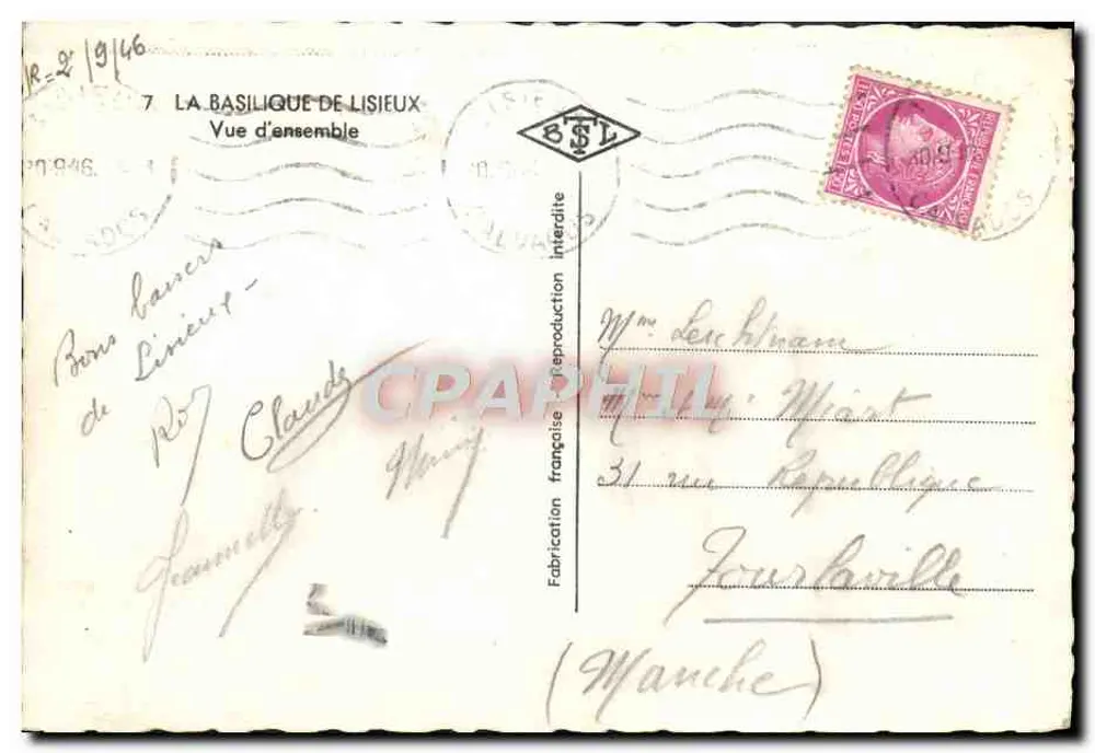 A Basílica de Lisieux — Vista geral — Fabricação francesa - Verso
