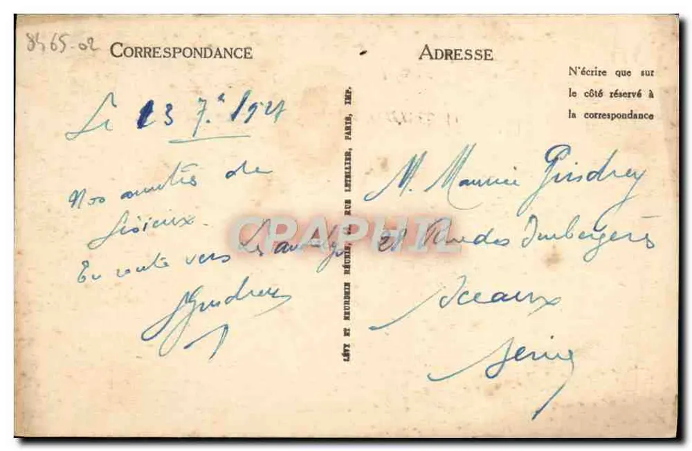 Lisieux. Alte Häuser der Rue aux Févres (16. Jahrhundert) — Verlag: S. (Nr. 300) - Rückseite