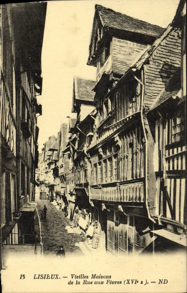 Lisieux — Alte Häuser der Rue aux Fèvres (16. Jh.) — ND - Vorderseite