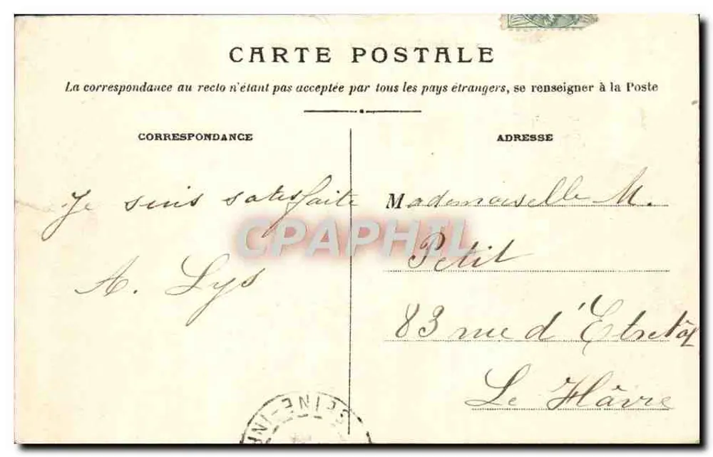 Lisieux — Vista do Ponte de Caen — Editor Tribouillard, n°21 - Verso