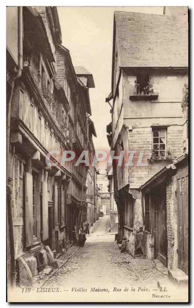 Lisieux — Alte Häuser, Rue de la Paix — SELMECTA, n° 118 - Vorderseite
