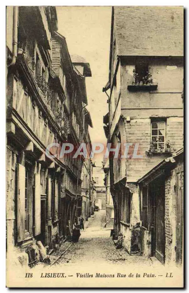 Lisieux — Alte Häuser in der Rue de la Paix — LL 118 - Vorderseite
