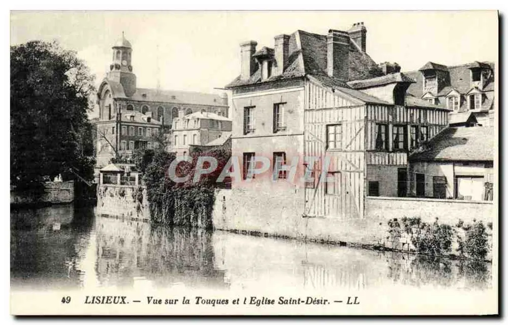 Lisieux — Ansicht der Touques und der Kirche Saint-Désir — LL - Vorderseite