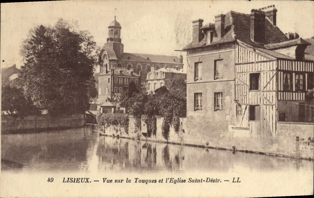 Lisieux — Ansicht der Touques und der Kirche Saint-Désir — LL - Vorderseite