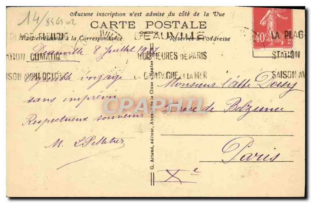 Lisieux — Igreja de São Jacó — G. Arnaud, editor, n°64 - Verso