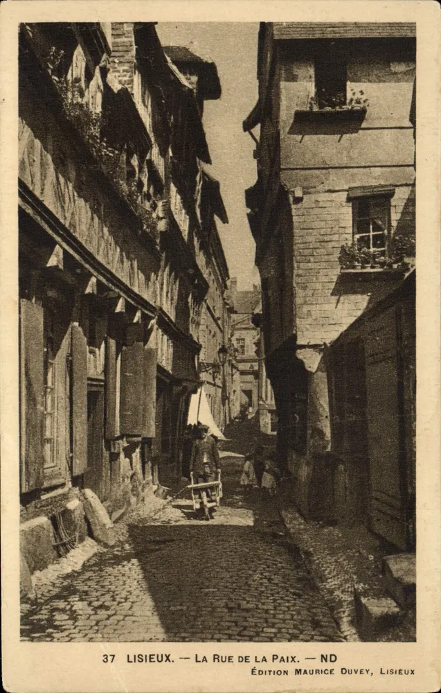 Lisieux — La Rue de la Paix — Édition Maurice Duvéy, Lisieux - Frente