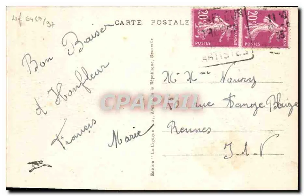 Lisieux - Alte Häuser und die Straße des Char — Edition La Cigogne, n°66 - Rückseite