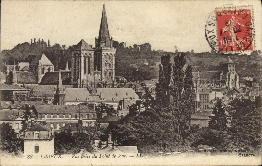 Lisieux — Aussicht vom Aussichtspunkt — Künstlerische Ausgabe, Albert Grante, Lisieux - Vorderseite