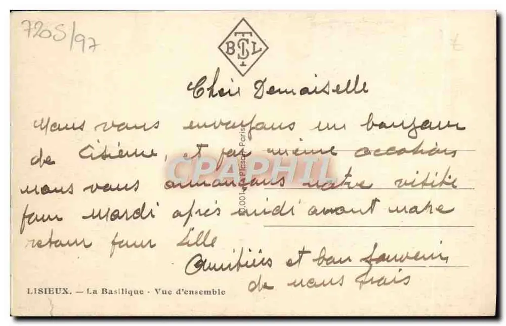 A Basílica de Lisieux — Vista geral — BTL Paris - Verso