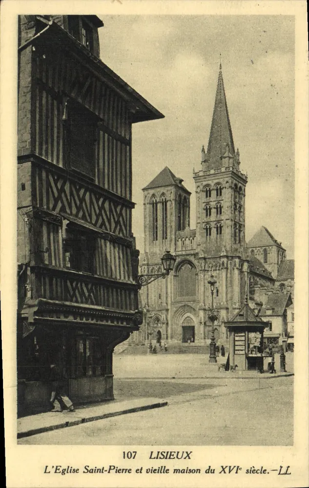 Lisieux — Kirche Saint-Pierre und altes Haus des 16. Jahrhunderts — LL, n° 107 - Vorderseite